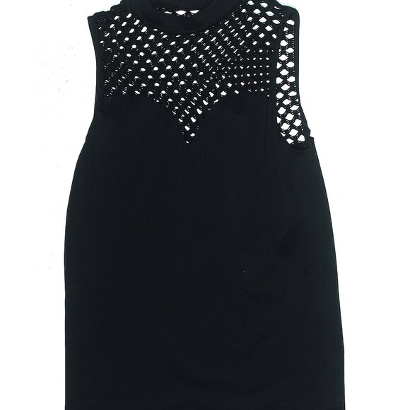 Ladies Black sleeveless top from Venus - mesh cutout design Size Small - Picture 1 of 4